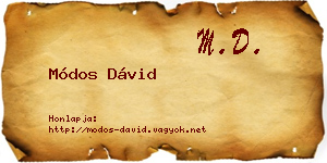 Módos Dávid névjegykártya