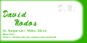 david modos business card
