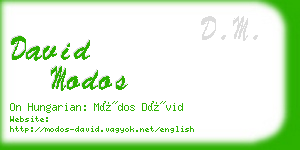 david modos business card